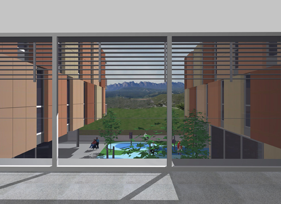 projecte concurs Residència Cal Jorba vista interior planta primera